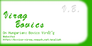 virag bovics business card